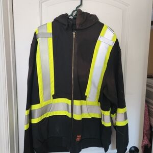 Reflective Black and Yellow Safety Jacket